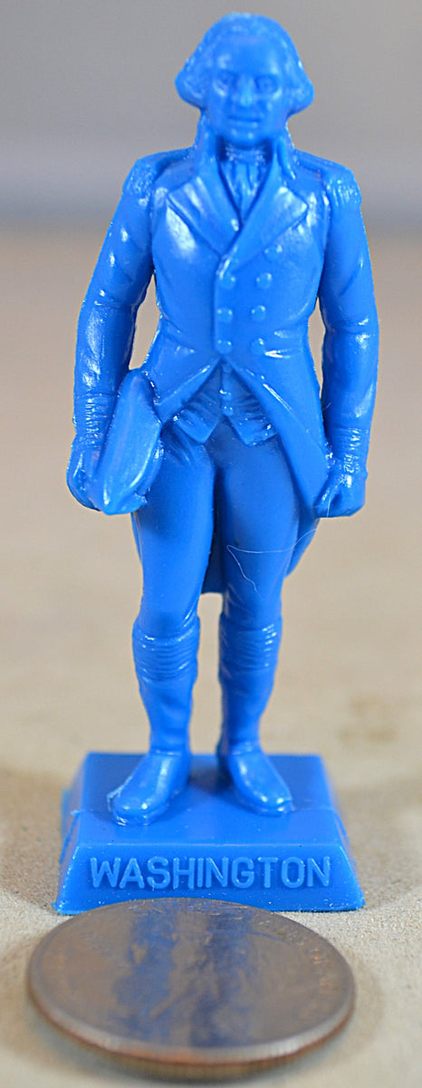 Marx President George Washington Plastic Figure Medium Blue