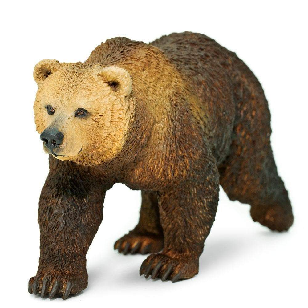 Safari Ltd. Painted Grizzly Bear Walking on All Fours