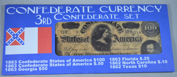 Americana Civil War Confederate Money Replica Set #3