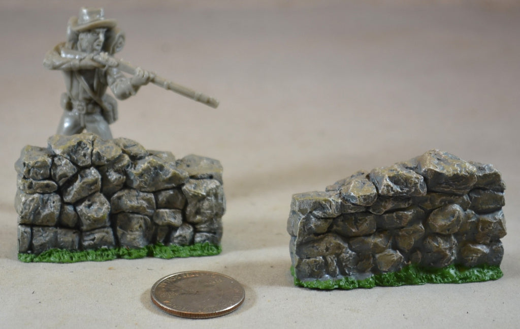 Forces of Valor Painted Civil War Large Stone Wall Set