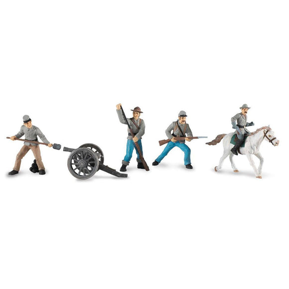 Safari Ltd. Painted Civil War Confederate Infantry Soldiers Designer Toob Set 2