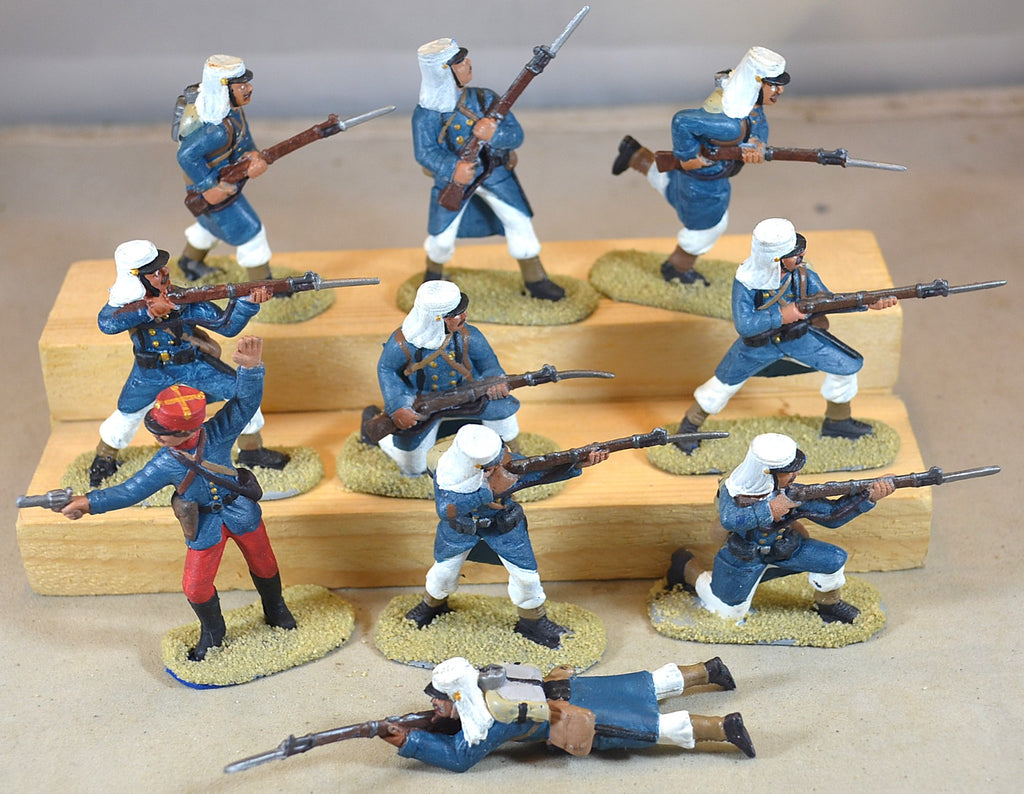 Armies in Plastic Painted French Foreign Legion Figures 10 Piece Set Lot 2