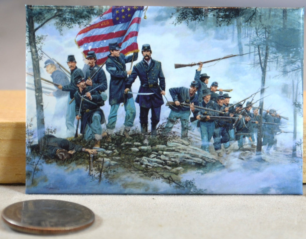 Americana Civil War Artist Dale Gallon "Bayonet Forward" Magnet