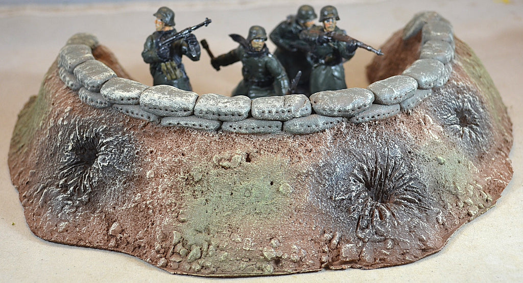 Atherton Scenics WWII Painted Curved Bunker 9602