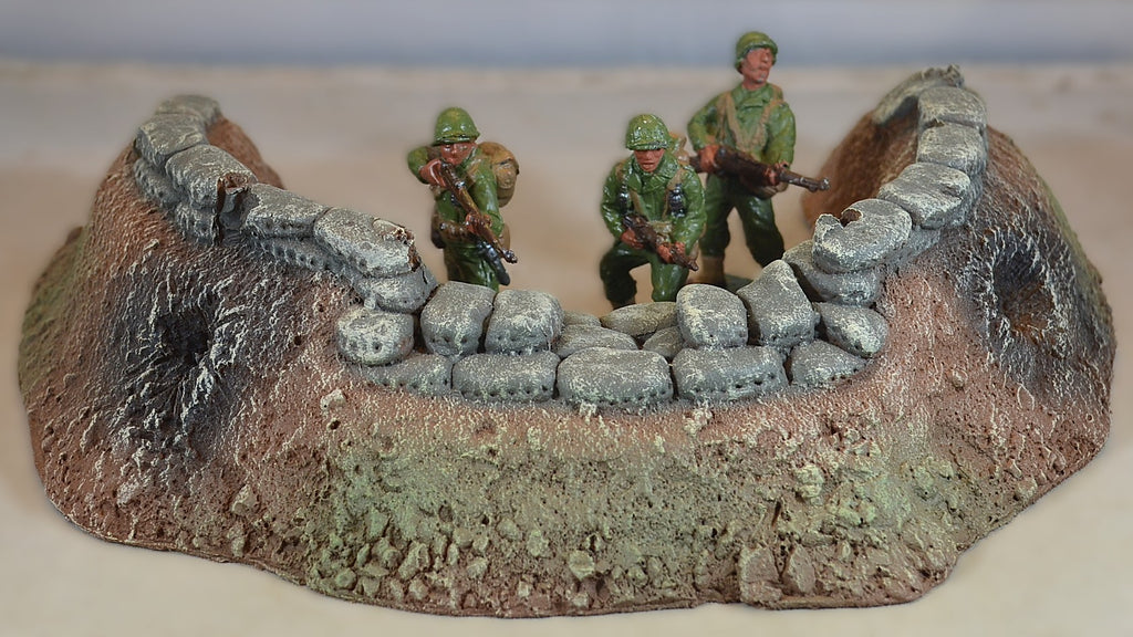 Atherton Scenics WWII Painted Forward Gun Emplacement Bunker 9609