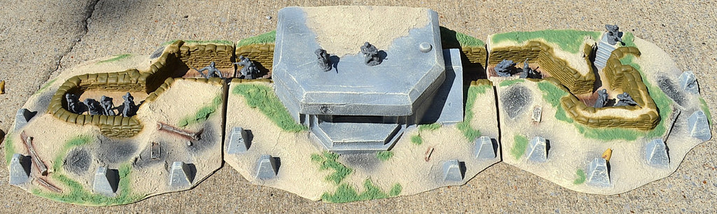 Atherton Painted D-Day German Sand Colored Beach Bunker 3 PC Set
