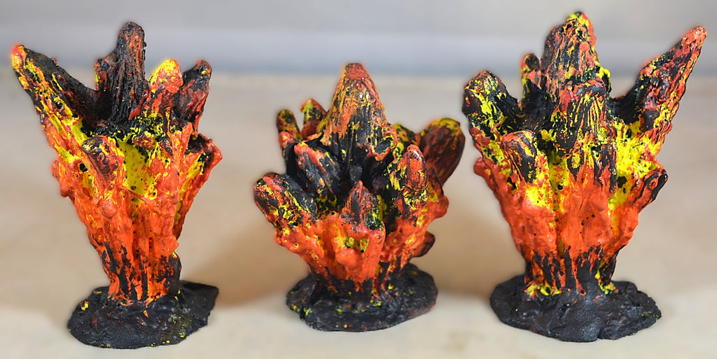 Atherton Scenics Painted Land Ground Explosions WWII Civil War Diorama 3 PC Set