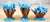 Atherton Painted Water Explosions WWII Civil War Sea Diorama 3 PC Set