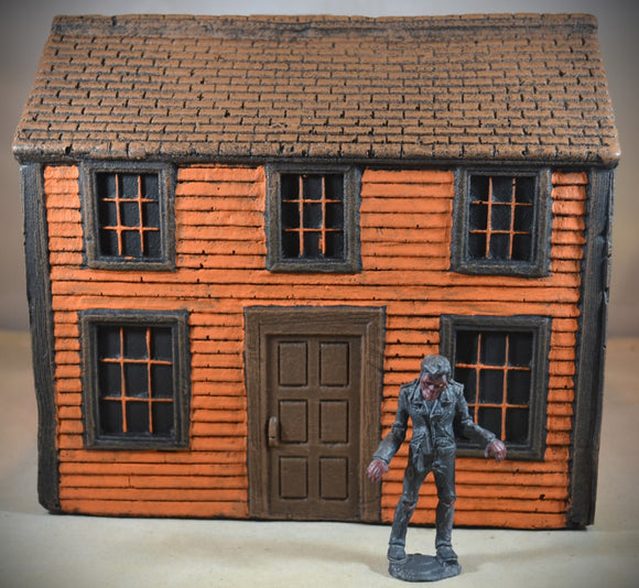 LOD Barzso American Revolution Colonial Saltbox House Halloween Orange