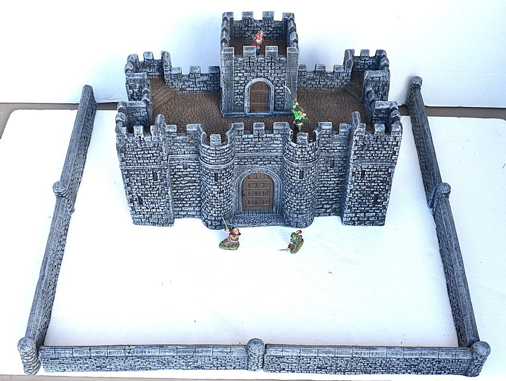 LOD Barzso Hand Painted Medieval Robin Hood Locksley Manor and Wall Sections