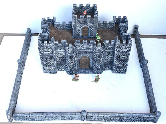 LOD Barzso Hand Painted Medieval Robin Hood Locksley Manor and Wall Sections