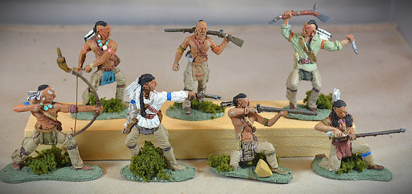 LOD Barzso Painted Cherokee Indian Warriors 7 Piece Set