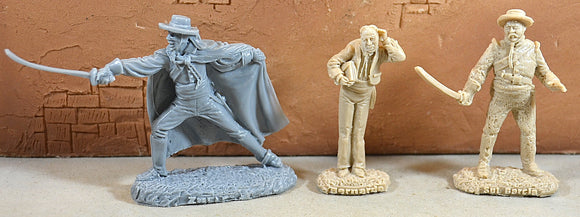 LOD Barzso Zorro Characters 3 PC Set Gray and Tan