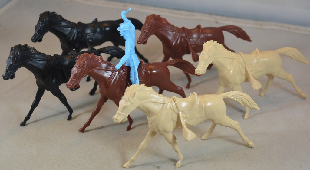 Marx BMC Western Cavalry Horses - Set of 6