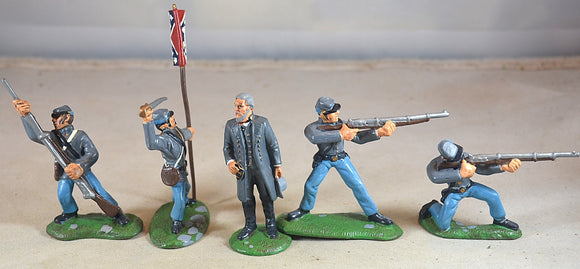 BMC Painted Civil War Confederate 5 PC Figure Set