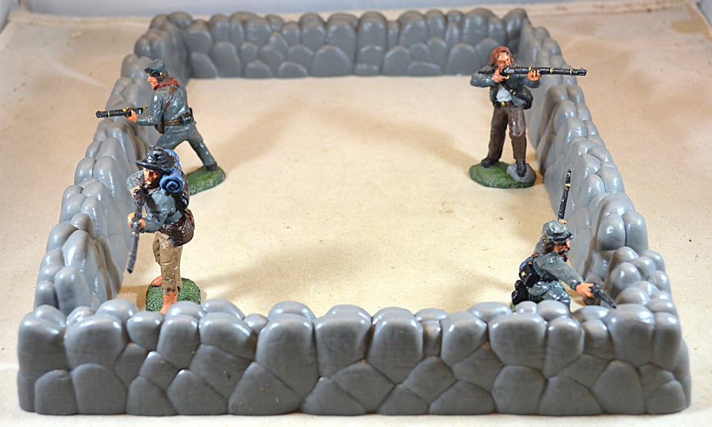 BMC Civil War WWII Stone Walls 4 Piece Set