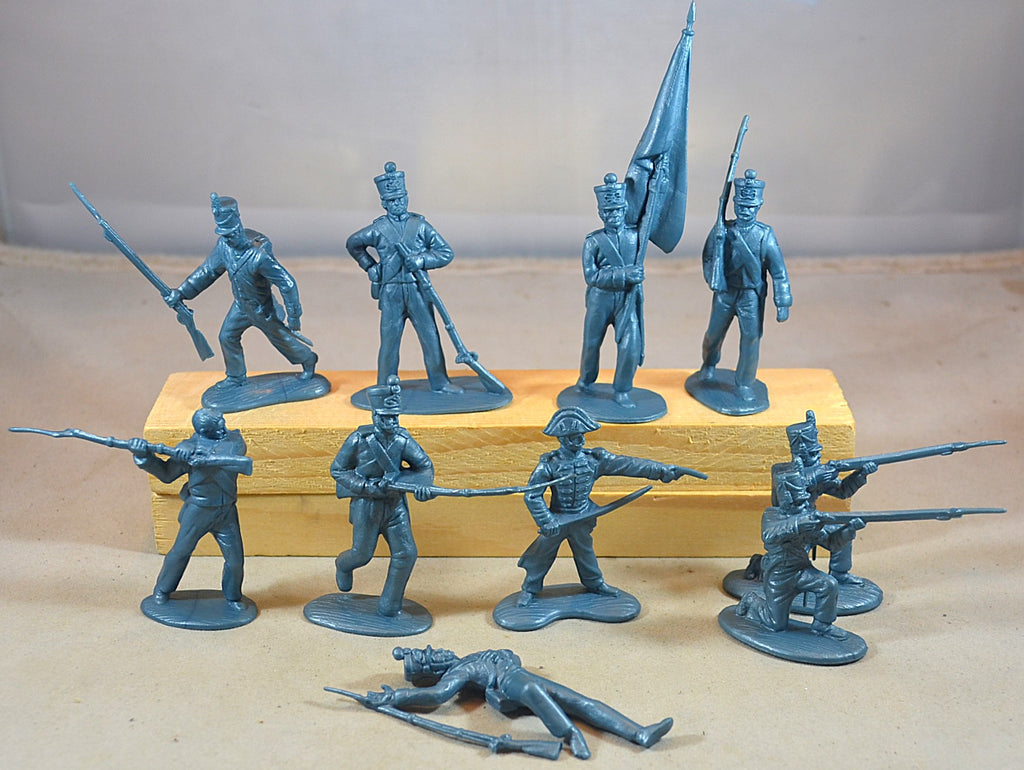 Classic Toy Soldiers Alamo Mexican Napoleonic Infantry Set 1 Metallic Blue