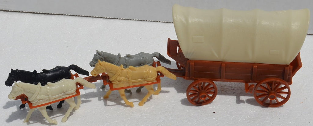 Classic Toy Soldiers Covered Conestoga Wagon with Four Horses