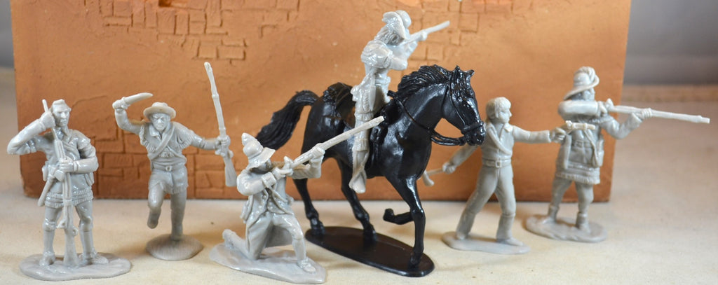 Classic Toy Soldiers Frontiersmen Pioneers Alamo Texans Gray