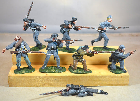 Classic Toy Soldiers Painted Civil War Confederate Infantry Lot 2