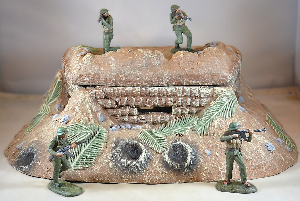 Atherton CTS Painted WWII Japanese Palm Log Bunker Pillbox