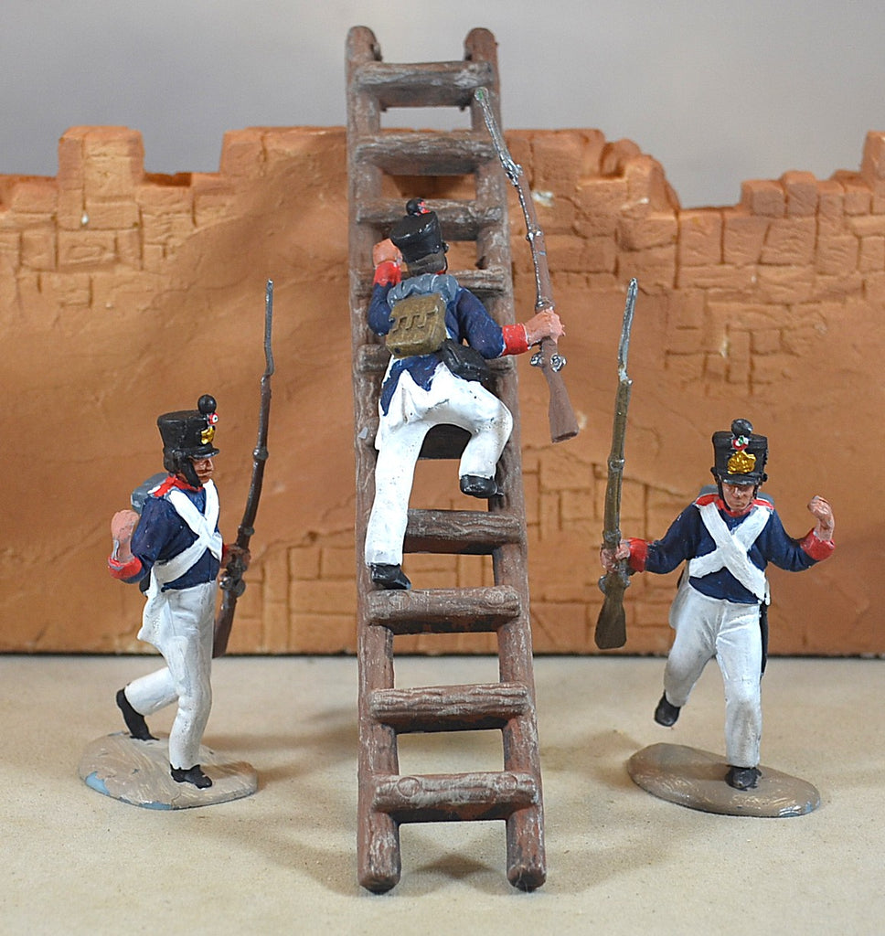 Classic Toy Soldiers Painted Alamo Mexican Set with Ladder