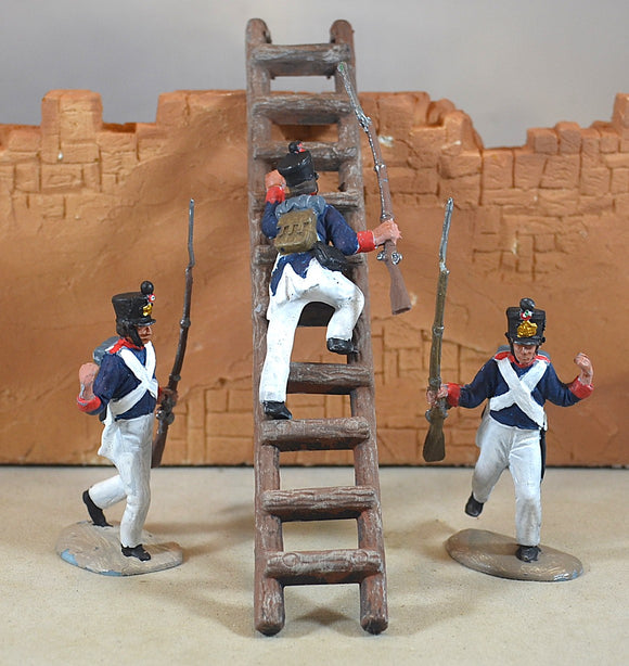 Classic Toy Soldiers Painted Alamo Mexican Set with Ladder
