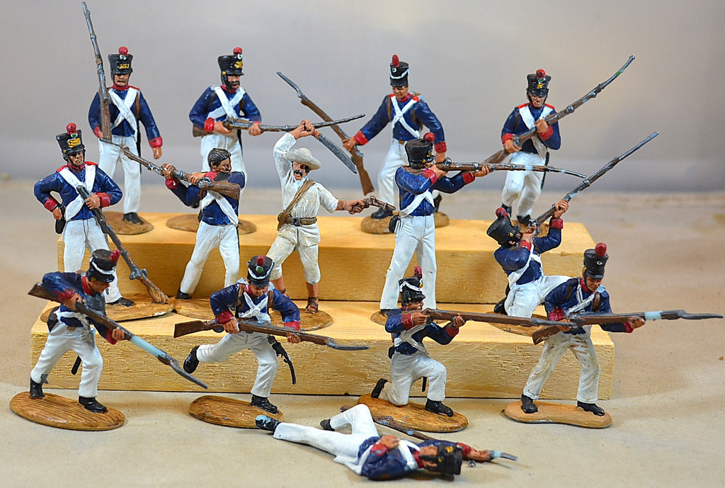 BMC CTS Painted Alamo Mexican Infantry 14 PC set Lot 2