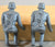 Classic Toy Soldiers WWII Seated Germans 2 Pieces Light Gray