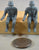 Classic Toy Soldiers WWII Seated Germans 2 Pieces Light Gray