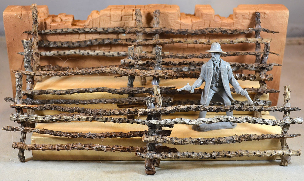 Civil War Handmade 4.75" Pine Split Rail Fence American Revolution 6 PC Set