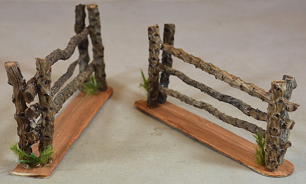 Civil War Handmade Split Rail Fence American Revolution 2 PC Set