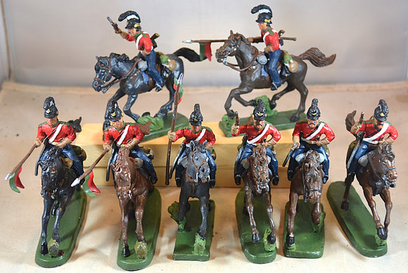 TSSD Painted Mexican Lancer Cavalry Set #26 - 8 Piece Set