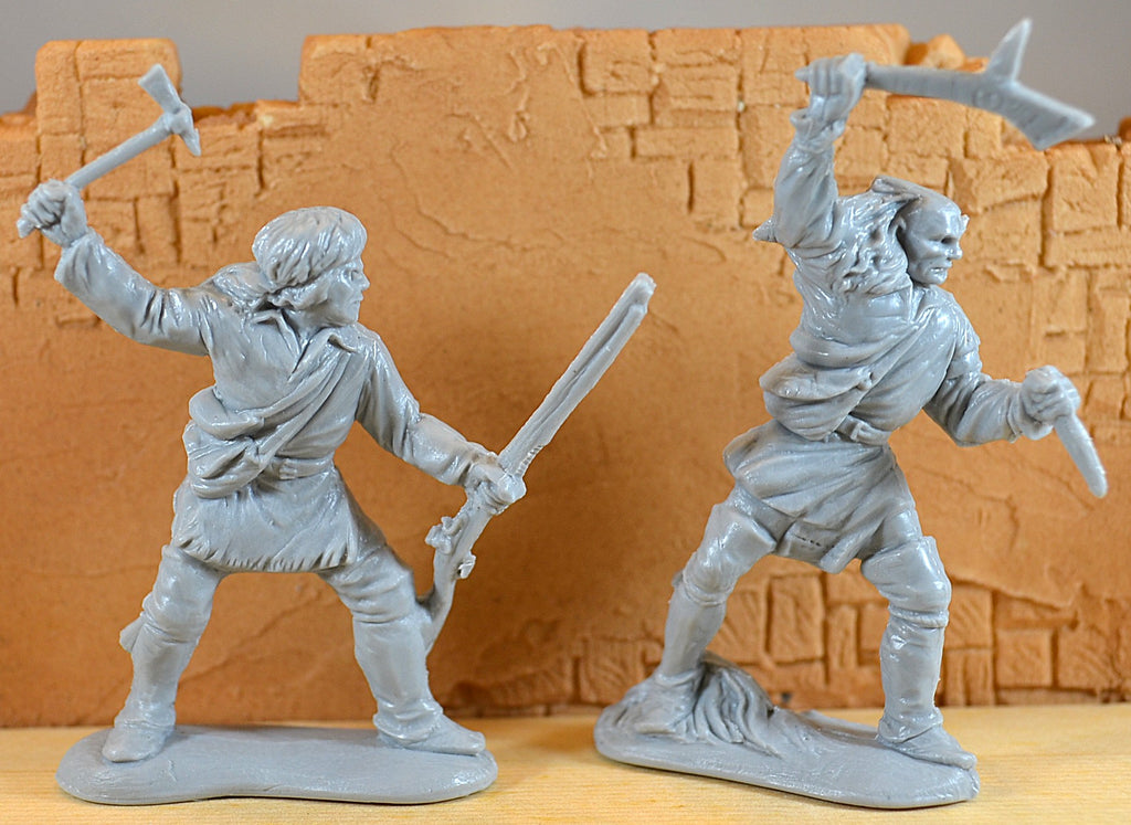 Kit-Soldiers French and Indian War Pioneer Indian Warrior Set Gray