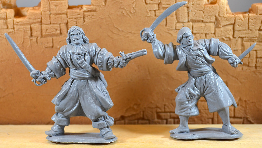 Kit-Soldiers Pirates XVII Century Swashbucklers Buccaneers Gray 2 PC Set