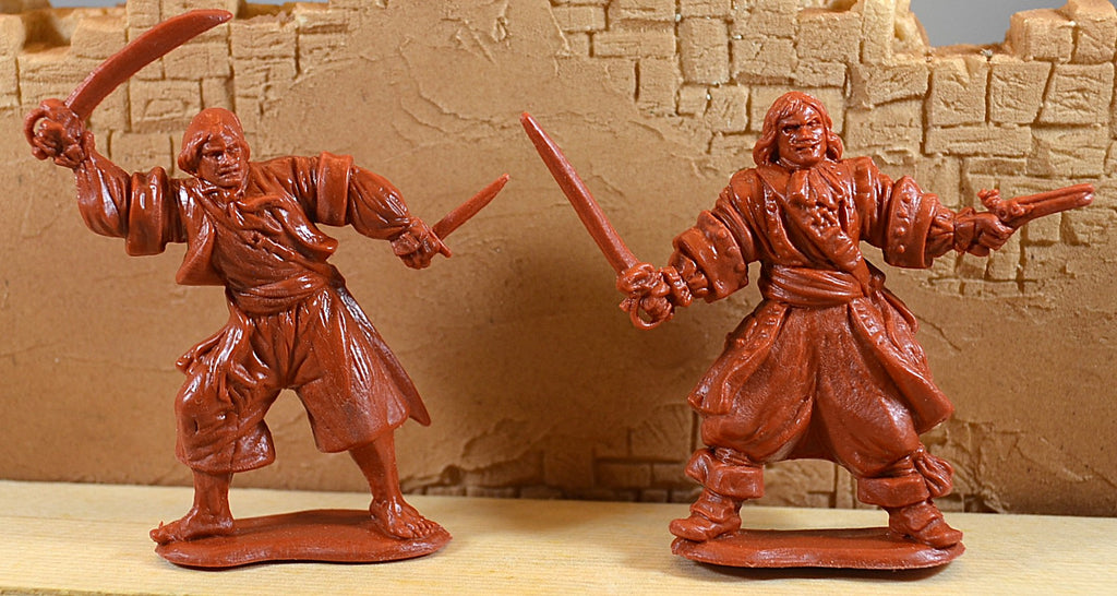 Kit-Soldiers Pirates XVII Century Swashbucklers Buccaneers Red-Brown/Rust 2 PC Set