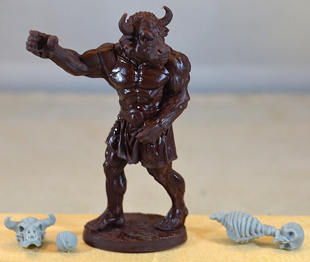 LOD Bronze Age Greek Mythology Minotaur Legendary Mythical Figure Brown