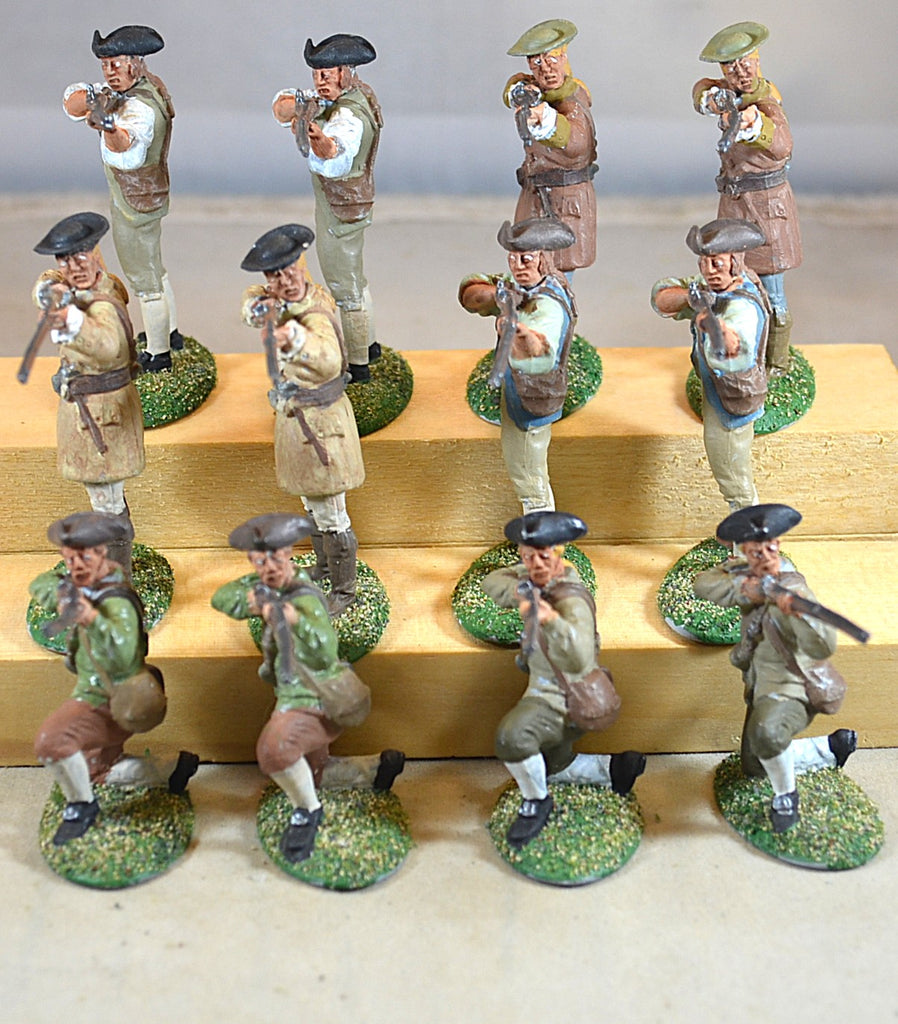 LOD Barzso American Revolution Painted Colonial Minutemen Firing Line