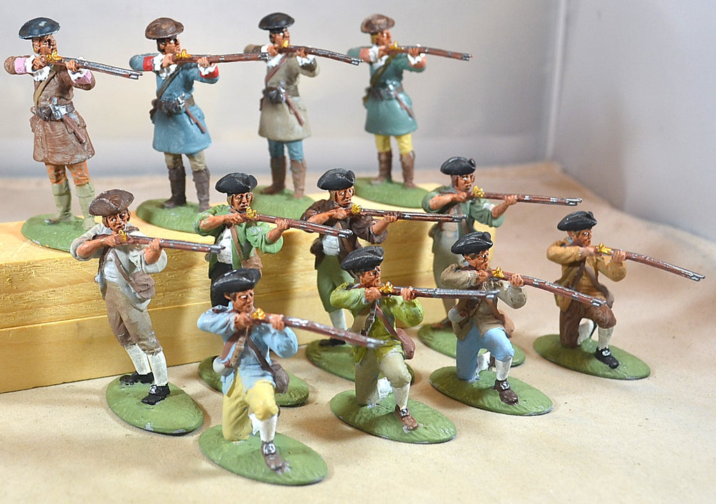 LOD Barzso American Revolution Painted Colonial Minutemen Firing Line