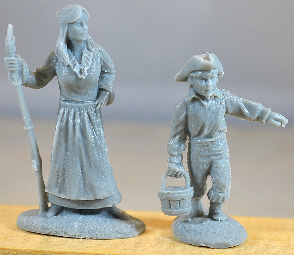 LOD Barzso Rebecca and Israel Boone from Daniel Boone Playset Gray