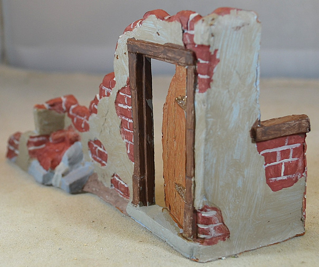 Marx Hand Painted Destroyed House Building