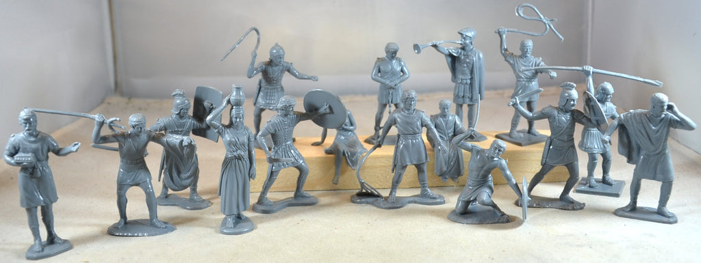 Marx Roman Soldiers Gladiators Ben Hur Playset Dark Gray