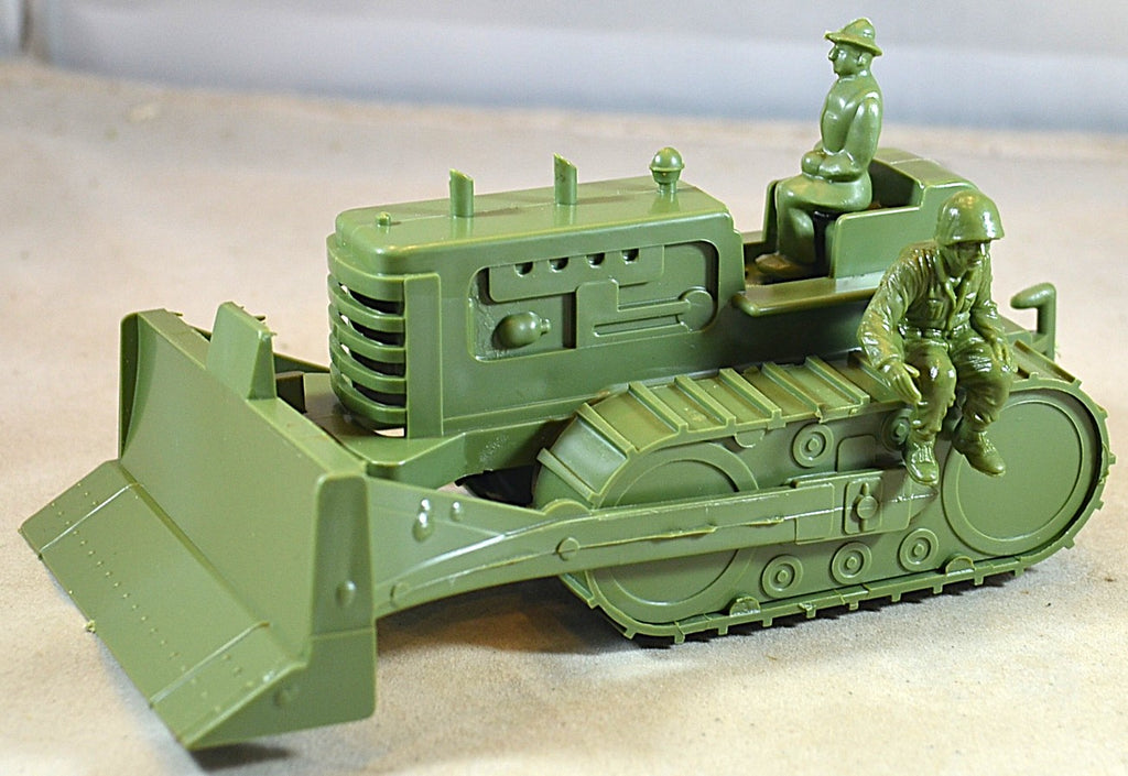 Marx WWII Bulldozer Vehicle with 2 Drivers