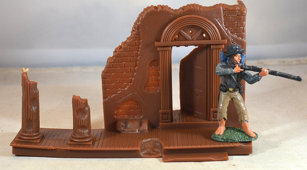 Marx CTS Civil War Destroyed Mansion Brown