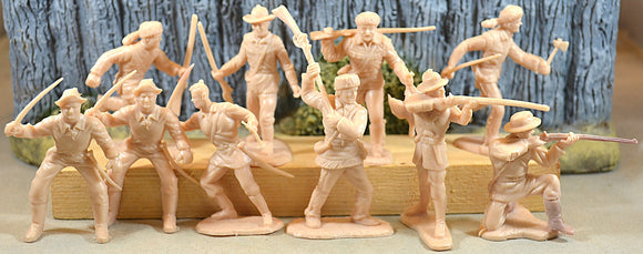 Marx Fort Apache Dearborn Playset Pioneers Settlers Tan