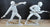 Marx German Infantry WWII GI's 6" Light Gray Figure Set