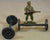 Marx WWII Truck Vehicle Single Wheel on Axle 1 Pair Dark Olive Drab Green