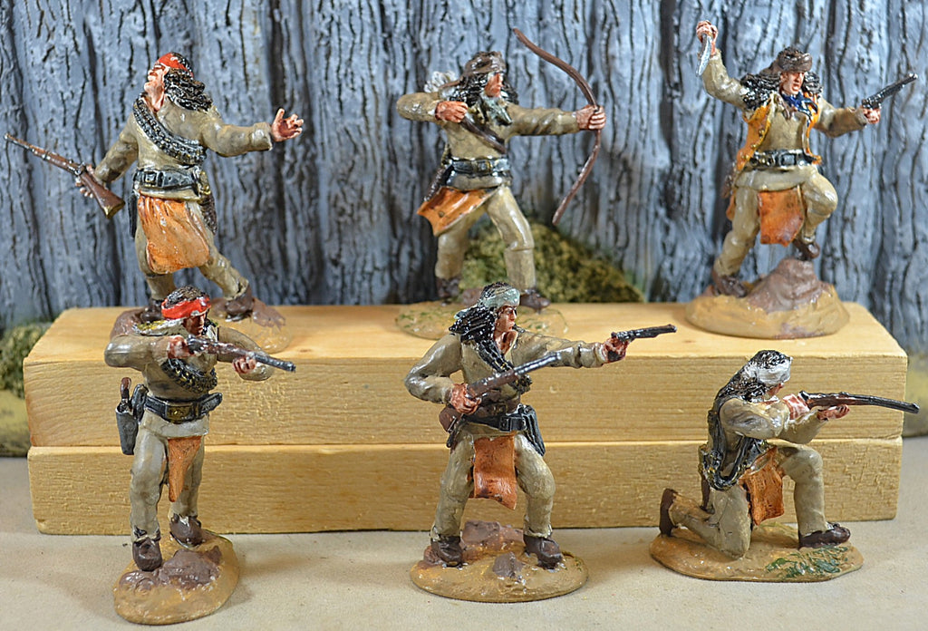 Paragon Painted Apache Indian Warriors Set 1 6 Piece Set Geronimo