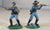 Paragon Painted US Cavalry Soldiers Set 2 6 Piece Set with Flag