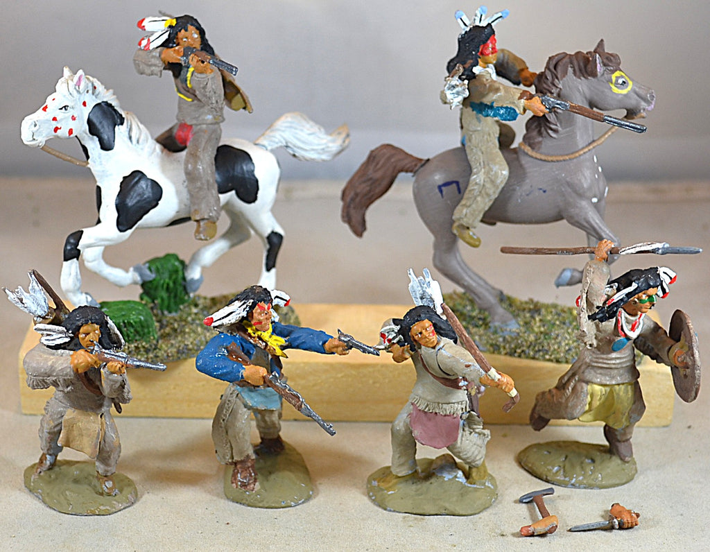 Paragon Painted Sioux Indian Warriors Custer Native American Lot 2